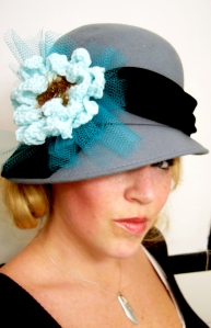 Crochet Flower Hat Pin 