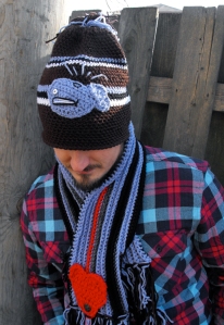 crochet men's hat and scarf